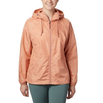 Columbia Side Hill Printed Windbreaker, Chamarras Naranjas Para Mujer | 648971-LSO